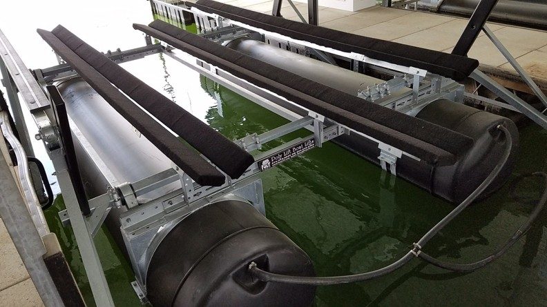 Poly Lift installed in covered slip