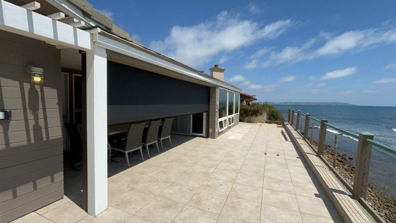 Apollo screens on waterfront patio