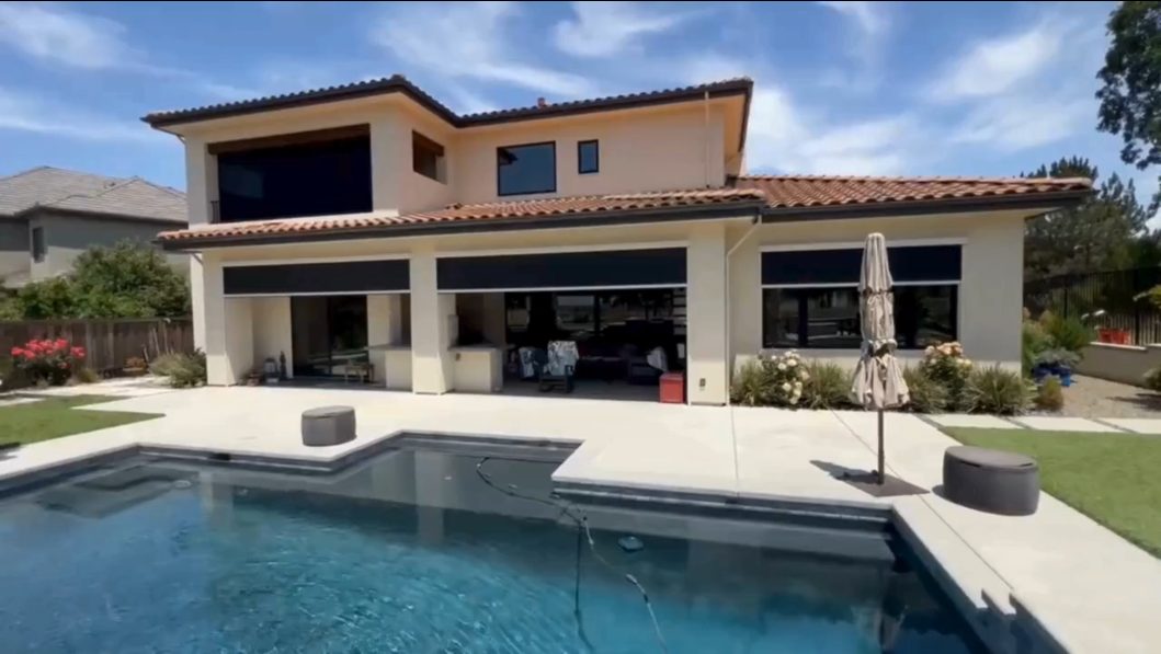 Poolside patio with multi-bay Apollo screens